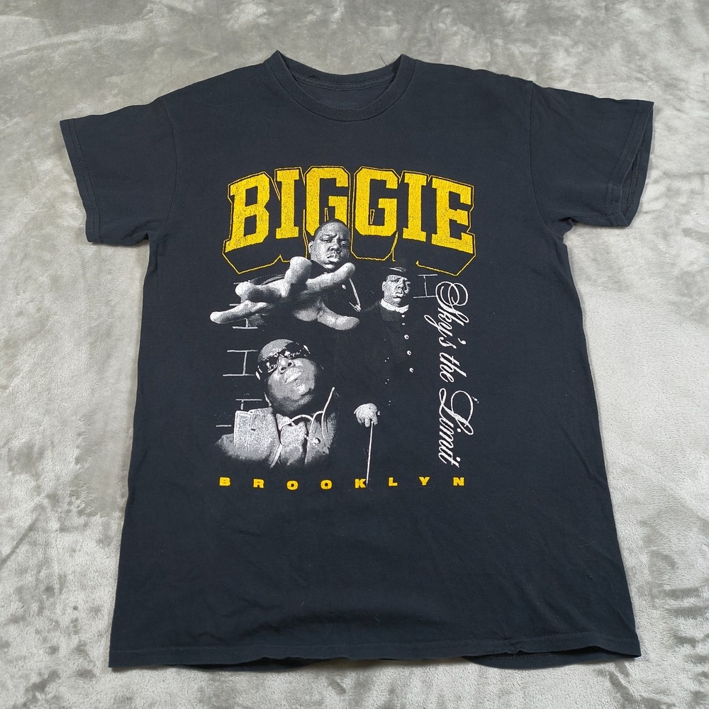 Notorious BIG Shirt Men Medium‎ Biggie Smalls Skys The Limit Brooklyn Hiphop Rap